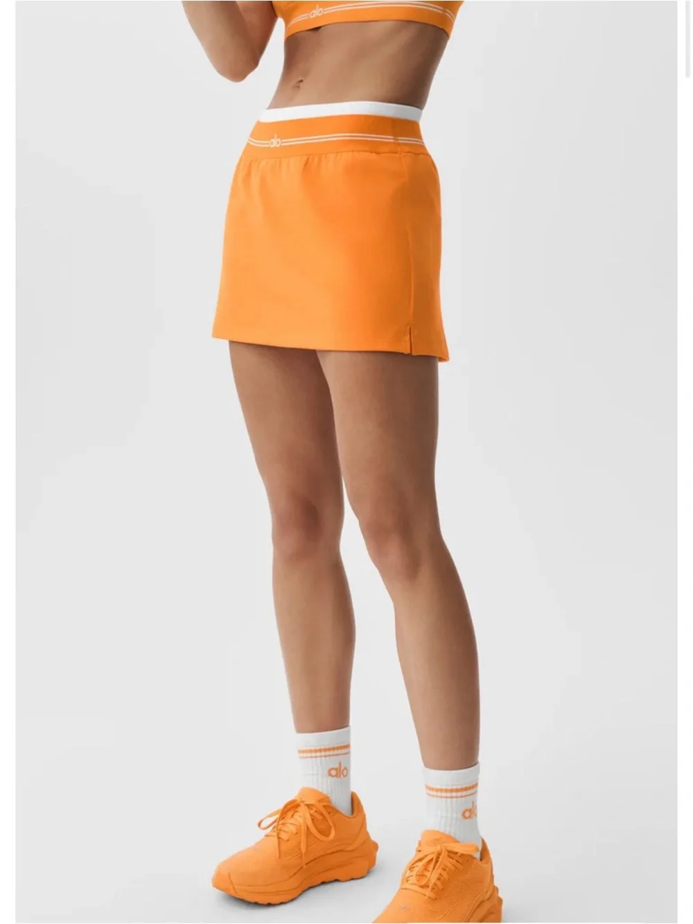 BEST SELLER airbrush better together tennis skirt Alo yoga satsuma breeze NWT